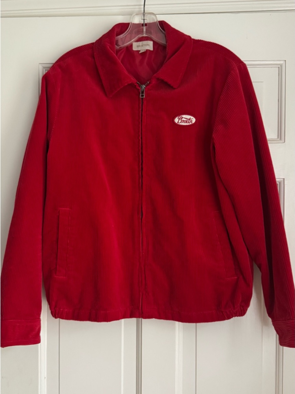 Brixton Red Corduroy Patch Jacket